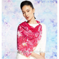 100% Silk Hand Printed plain Wholesale Chiffon Shawl